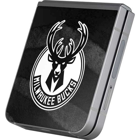 NBA Milwaukee Bucks Animal Print Black Galaxy Z Flip6 Skin